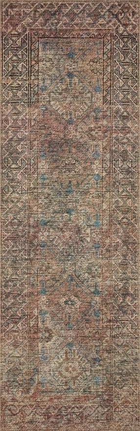 Loloi Amber Lewis Billie Collection, Aqua & Rust 6'-0" x 9'-0" Area Rug – - Image 9