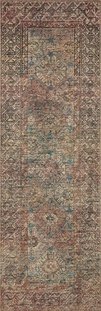 Loloi Amber Lewis Billie Collection, Aqua & Rust 2'-0" x 5'-0" Area Rug – - Image 8