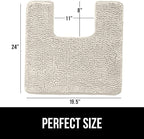 GORILLA GRIP Plush Absorbent Shaggy Chenille Bath Rug Mat - Image 2