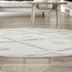 Antep Rugs Palafito 5x5 Geometric Shag Diamond High-Low Pile Textured Indoor - Image 6