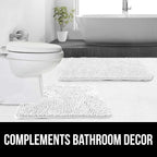 GORILLA GRIP Plush Absorbent Shaggy Chenille Bath Rug Mat - Image 9