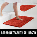 GORILLA GRIP Bath Rug Mat 30x20, Thick Soft Absorbent Chenille, Quick Dry - Image 9