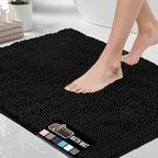 GORILLA GRIP Bath Rug Mat 42x24, Thick Soft Absorbent Chenille, Quick Dry by GorillaGrip