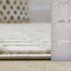 Abani Cream Grid Textured Area Rug - Image 8