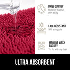 GORILLA GRIP Plush Absorbent Shaggy Chenille Bath Rug Mat - Image 5