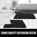 GORILLA GRIP Plush Absorbent Shaggy Chenille Bath Rug Mat - Image 9