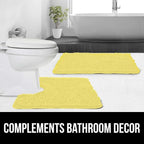 GORILLA GRIP Plush Absorbent Shaggy Chenille Bath Rug Mat - Image 9