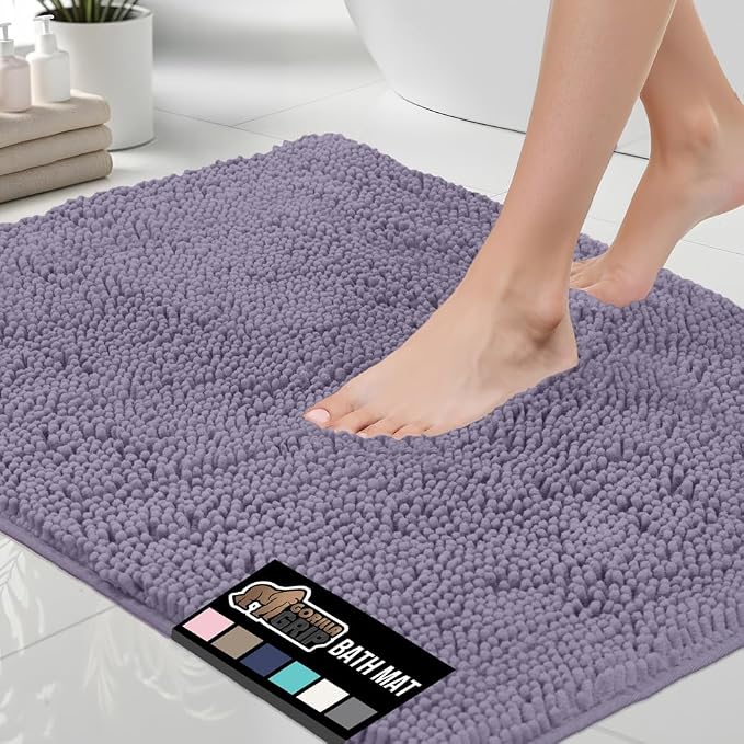 GORILLA GRIP Bath Rug Mat 44x26 Thick Soft Absorbent Chenille, Quick Dry by GorillaGrip
