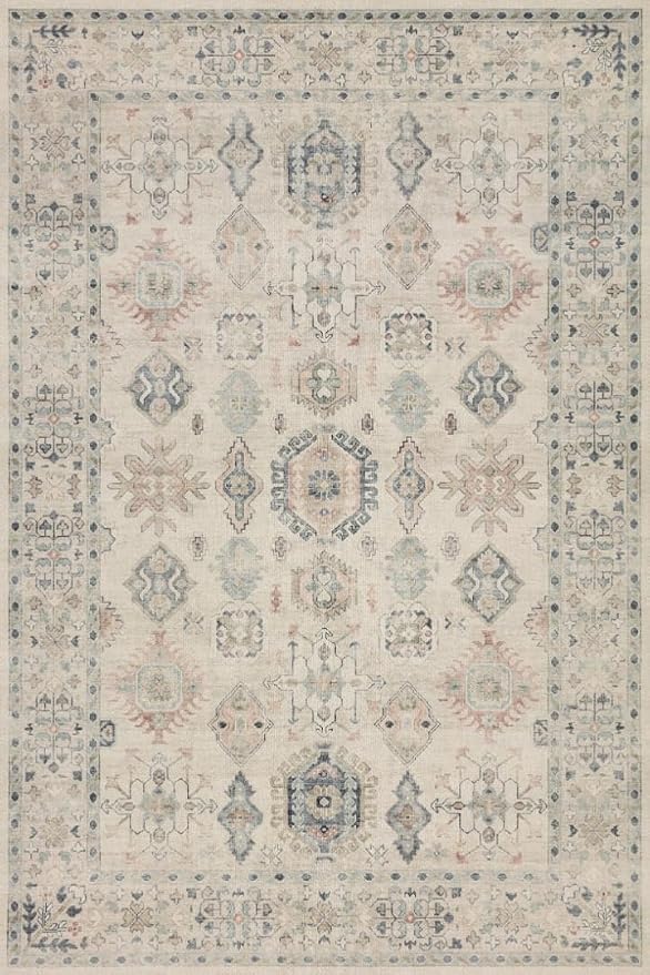 Loloi II Hathaway Collection HTH-05 Steel/Ivory 7'-6" x 9'-6", .25" Thick - Image 5
