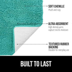 GORILLA GRIP Plush Absorbent Shaggy Chenille Bath Rug Mat - Image 3