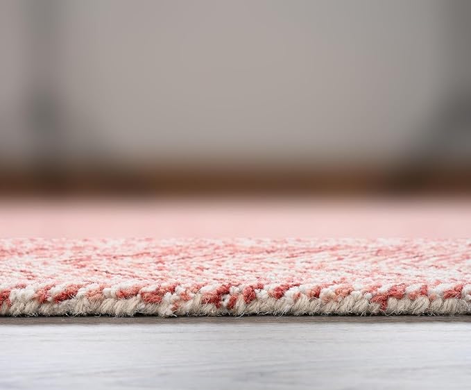 Modern Herringbone Chevron Collection Handcrafted Wool Area Rug - Image 5