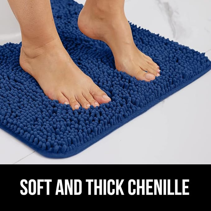 GORILLA GRIP Bath Rug Mat 44x26, Soft Absorbent Chenille, Quick Dry Microfiber - Image 3