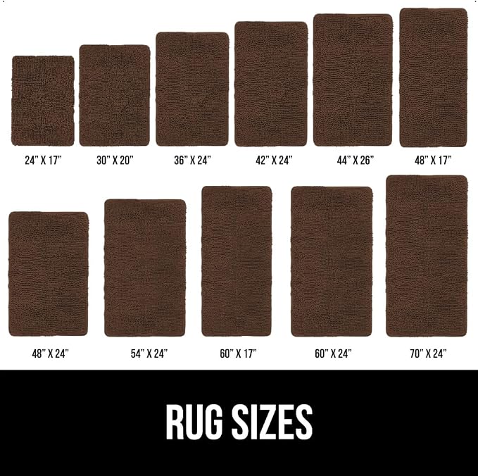 GORILLA GRIP Bath Rug Mat 48x17, Thick Soft Absorbent Chenille, Quick Dry - Image 6