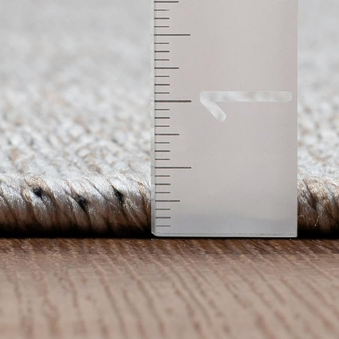 LUXE WEAVERS Modern Farmhouse Beige 5x7 Washable Area Rug, Anti-Slip Diamond - Image 5