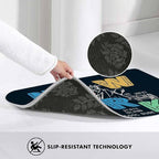 New York City Bath Mats for Bathroom New York Theme on Black Background Floor - Image 5