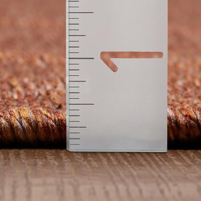 LUXE WEAVERS Modern Farmhouse Orange 5x7 Washable Area Rug, Anti-Slip Diamond - Image 2