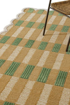 Hand-Tufted Wool Area Rug with Scalloped Edges, Cozy and Soft Accent Rug by RUGBARN
