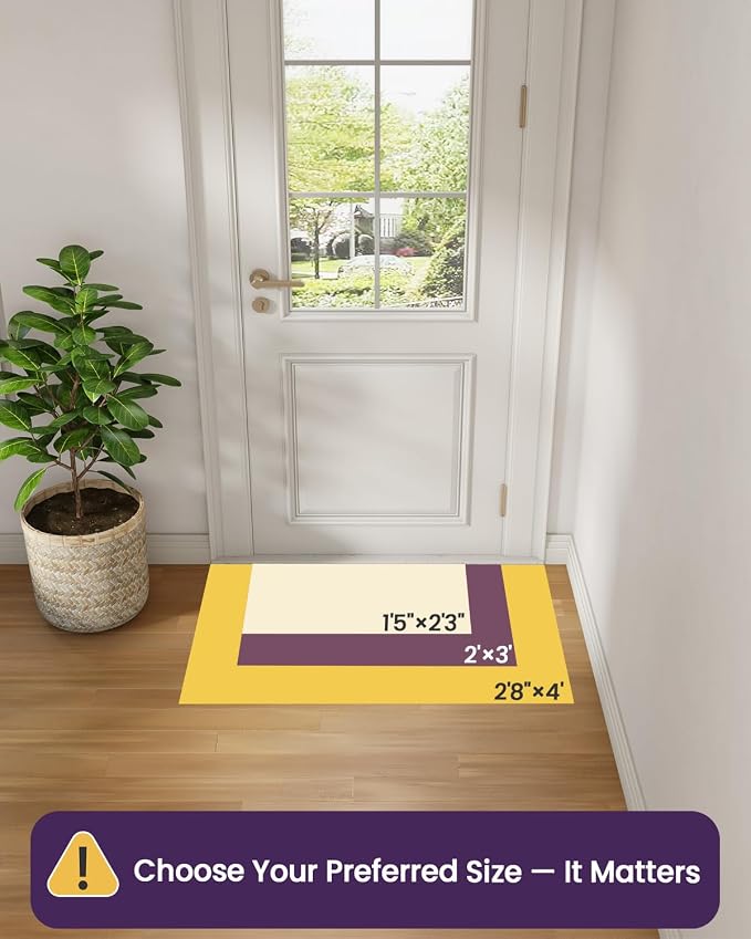 DEXI Ultra Thin Entryway Door Mat 17x30, Non Slip Rubber Backing Inside Entry - Image 2