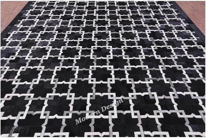 Modern Design Premium Cowhide Leather Carpet - Image 4