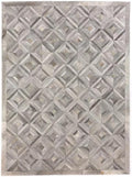 Premium Diamond Patterned Leather Area Rug by Unknown