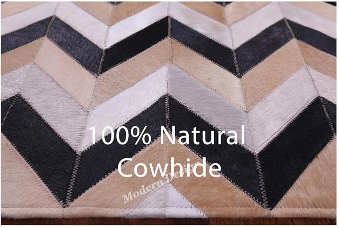 Modern Design Premium Cowhide Leather Carpet - Image 5