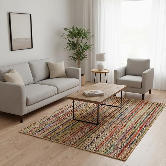 REDEARTH · Jute Cotton Chindi Area Rug - Image 2