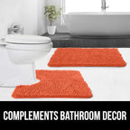 GORILLA GRIP Plush Absorbent Shaggy Chenille Bath Rug Mat - Image 9