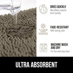 GORILLA GRIP Bath Rug Mat 44x26, Thick Soft Absorbent Chenille, Quick Dry - Image 4