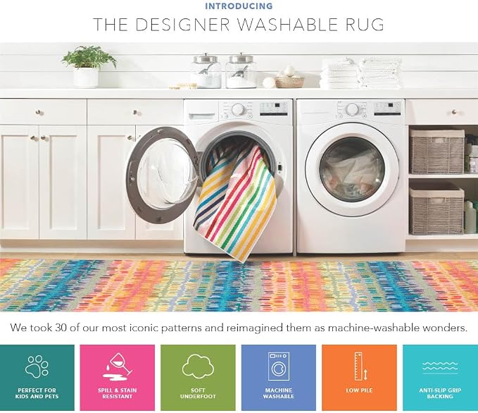 Dash & Albert Chandler Ivory Machine Washable Rug, Runner-2.5 X 8 Feet - Image 6