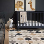 jinchan Macy Area Rug 6x9 Kids Washable Indoor Non-Slip Black and White Modern - Image 6