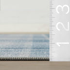 Dash & Albert Andri Plaid Blue Machine Washable Rug, 4 X 6 Feet - Image 3