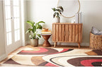 Home Dynamix Tribeca Slade Modern Area Rug, Abstract Brown/Red 39"x55" - Image 8