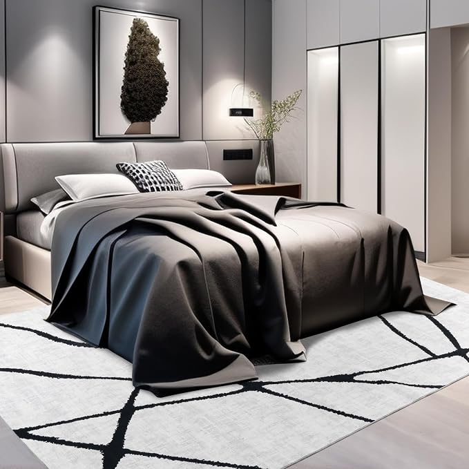 YIHOUSE Geometric 9x12ft Modern Washable Area Rug - Image 3