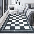 Vasofe Plaid 3x5 Outdoor Patio Rug, Checkered Jute Entryway Rugs, Washable - Image 4