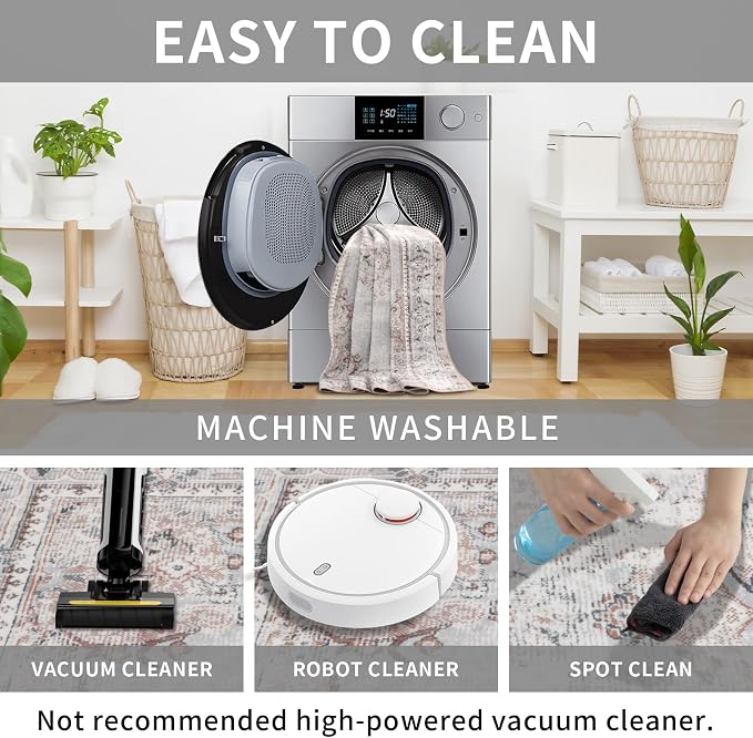 Easy-Going Large Area Rug 8x10 Washable Boho Rugs - Image 5