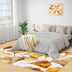 Golden Leaf Rugs for Bedroom - Image 4