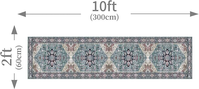 Enkor Runner Rugs for Hallway, 2x10 Washable Soft Boho Non Slip Floor Rugs for - Image 2