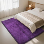 Purple Fluffy Rug Shaggy Area Rug, 5x8 Area Rugs - Image 3