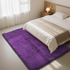 Purple Fluffy Rug Shaggy Area Rug, 6x9 Area Rugs - Image 3