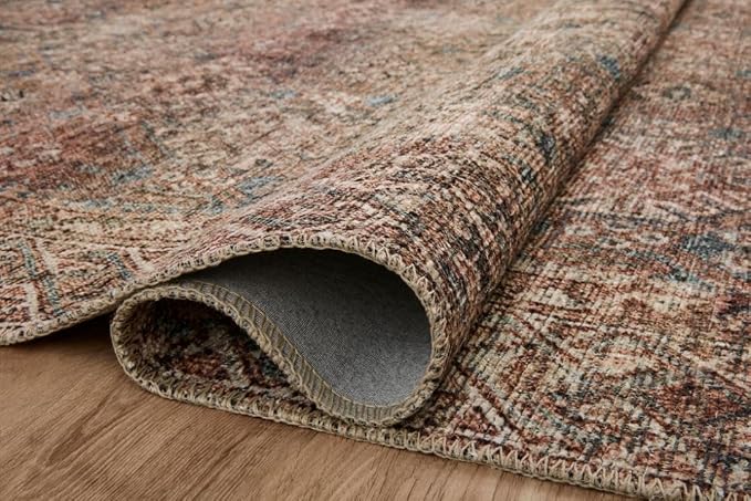 Loloi Amber Lewis Billie Collection, Aqua & Rust 2'-3" x 3'-9" Area Rug – - Image 6