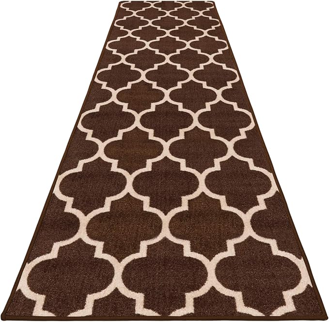House, Home and More Skid-Resistant Carpet Runner – Moroccan Trellis Lattice – by HouseHomeandMore