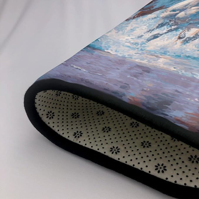 Horse Run Gallop in Waves Ocean Area Rug Washable Outdoor Rugs Anti-Slip Soft - Image 4