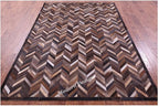 Modern Design Premium Cowhide Leather Carpet - Image 4