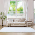 duduta White Soft Fluffy Rug 4x6 ft, Shag Fuzzy Plush Rectangle Carpet - Image 9