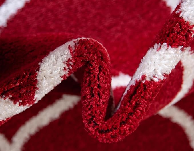 Rugs.com Lattice Frieze Collection Rug – 5' x 8' Red Medium Rug Perfect - Image 7