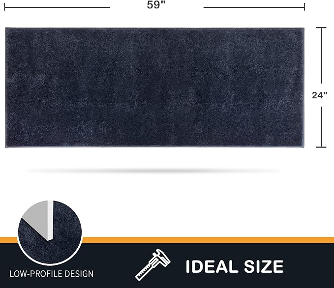 PURRUGS Dirt Trapping Door Mat 24" x 59", Non-Slip Machine Washable Entry Rug - Image 2