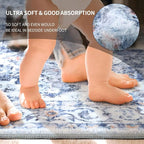 COMSLE Washable Door Mat, Front Door Mat Indoor Faux Wool Absorbent Small Rugs - Image 3