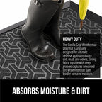 GORILLA GRIP 100% Waterproof All-Season WeatherMax Doormat, US Designed Natural - Image 4