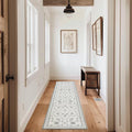 EVERGRACE Hallyway Area Runner Rugs 2x8, Boho Floral Faux Wool Indoor Outdoor by EverGrace