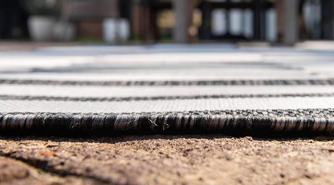 Unique Loom Outdoor Striped Collection Area Rug - Image 5
